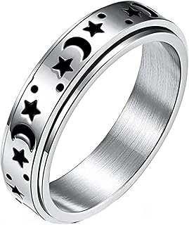 Bague en titane et acier inoxydable avec motif lune et étoile pour soulager le stress. En tant que leader du commerce en ligne en Côte d'Ivoire, DIAYTAR COTE D'IVOIRE s'engage à offrir les meilleurs produits et services à ses clients. La boutique travaille en étroite collaboration avec des fournisseurs de confiance pour s'assurer que les produits proposés sont de haute qualité et répondent aux attentes des clients. De plus, elle propose des promotions et des offres spéciales pour aider les clients à économiser de l'argent sur leurs achats.