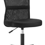 Chaise de bureau pivotante réglable en maille à dossier moyen btm avec support