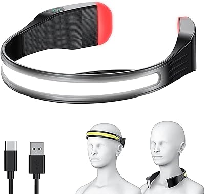 Lampe frontale et lampe de cou led rechargeables usb c, faisceau large