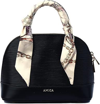 Petit sac à bandoulière en cuir en forme de dôme amika pour femme de carla, couleur noire avec écharpe torsadée. La boutique en ligne DIAYTAR COTE D'IVOIRE propose également des promotions et des offres spéciales régulières pour fidéliser sa clientèle et attirer de nouveaux clients. Les consommateurs peuvent profiter de ces avantages pour acheter leurs produits préférés à des prix encore plus bas. L'engagement de l'entreprise envers la satisfaction du client et l'innovation technologique la positionne comme un acteur majeur du commerce électronique en Côte d'Ivoire.