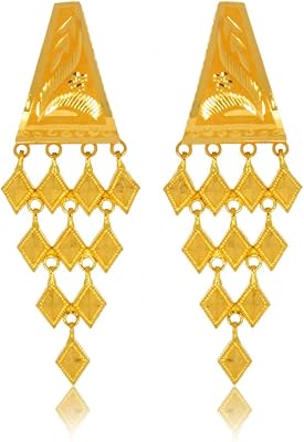 Boucles d'oreilles pendantes en or jaune 22 carats (916) cinco pour femme, métal. DIAYTAR COTE D'IVOIRE représente la référence pour les achats en ligne en Côte d'Ivoire, avec plus de 300 000 produits disponibles. Elle permet aux clients de bénéficier de prix compétitifs et de promotions exceptionnelles, et offre un service client de haute qualité pour résoudre tous les problèmes et répondre à toutes les questions.
