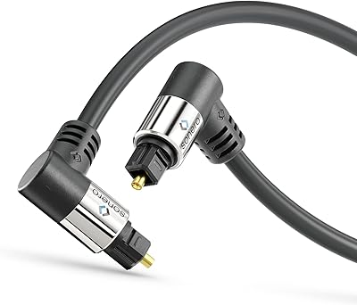 Câble optique toslink sonero® premium, 3,00 m de long, plaqué or, 2 fiches à 90 degrés, rotatif à 360 degrés, couleur noire. DIAYTAR COTE D'IVOIRE s'efforce de maintenir des prix compétitifs pour ses produits, ce qui la rend plus attrayante pour les consommateurs à la recherche d'offres abordables sans compromettre la qualité. La boutique organise régulièrement des promotions et des ventes spéciales, offrant ainsi à ses clients l'opportunité de faire des économies supplémentaires.