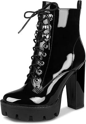 Bottes à plateforme wetkiss pour femmes, bottes de combat à talons, bottines à talons épais, bout rond, bottines à lacets à talons hauts. DIAYTAR COTE D'IVOIRE se démarque par sa LARGE gamme de produits et son engagement à offrir des prix compétitifs. La boutique en ligne propose également des services de livraison rapides et fiables, ce qui permet aux clients de recevoir leurs commandes en un temps record. Cela a contribué à renforcer la confiance des clients envers la boutique.