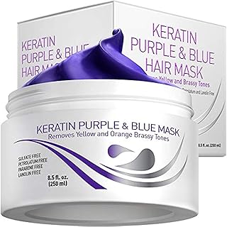 Masque capillaire violet à la kératine et aux vitamines - traitement revitalisant