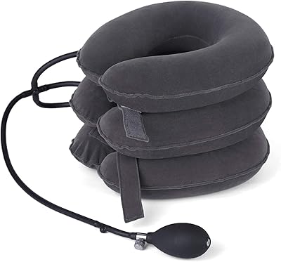 Dispositif de traction gonflable mixdi pour le cou, minerve réglable, idéal pour l'alignement
