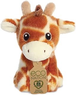 Aurora, 35068, bébé girafe eco nation, 5 pouces, peluche, marron