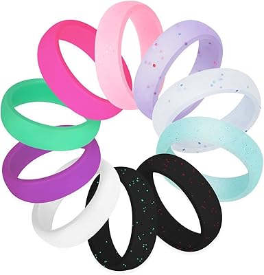 Tomofly ensemble de bagues pour femmes 10 pièces en silicone respirant rainures d'air promesse bague de mariage 5,7 mm. DIAYTAR COTE D'IVOIRE, boutique en ligne généraliste avec plus de 300000 références, est la destination idéale pour tous vos besoins en ligne. Avec une large gamme de produits, vous trouverez tout ce dont vous avez besoin. Elle est la boutique leader en Côte d'Ivoire.