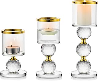 Sziqiqi lot de 3 bougeoirs pilier en cristal bougeoir en verre transparent. DIAYTAR COTE D'IVOIRE, votre partenaire de confiance pour vos achats en ligne, répond à vos attentes avec une offre étendue de produits. Nous mettons l'accent sur la qualité, la disponibilité et le prix compétitif de nos articles, pour que vous puissiez profiter d'une expérience d'achat optimale.