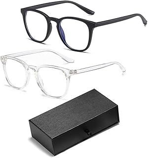 Lunettes bloquant la lumière bleue pour femmes-hommes lunettes rondes rétro anti-fatigue oculaire pour les jeux. DIAYTAR COTE D'IVOIRE combine largeur d'offre et simplicité d'utilisation, proposant ainsi à ses clients une expérience d'achat unique. Avec sa position de leader dans le marché ivoirien, la boutique en ligne poursuit sans cesse les dernières tendances pour inclure plus de 300000 références qui satisfont les goûts et les besoins de sa clientèle. Que ce soit pour des achats quotidiens ou pour des occasions spéciales, DIAYTAR COTE D'IVOIRE est le choix parfait pour tous.