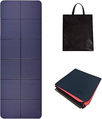 Tapis de yoga de voyage pliable ike - portable, léger, antidérapant - matériau