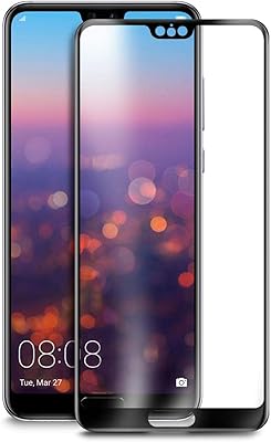 Protecteur d'écran en verre trempé pour huawei p20, noir