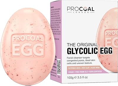 Procol glycolic egg cleanser - savon nettoyant pour le visage à l'acide glycolique pour une peau radieuse, radieuse et rajeunie, végétalien et sans cruauté envers les animaux, fabriqué au royaume-uni, 100 g. DIAYTAR COTE D'IVOIRE est une boutique en ligne qui propose une expérience d'achat unique et personnalisée. La boutique offre une large gamme de produits, des conseils d'achat et des recommandations de produits en fonction des préférences des clients. Les clients peuvent également profiter de la possibilité de retourner ou d'échanger des produits.