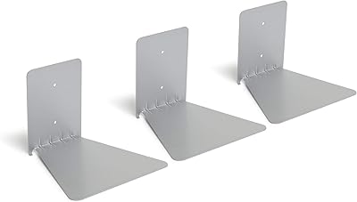 Grande bibliothèque suspendue console umbra, argent, lot de 3 pièces, modèle 1005073-560