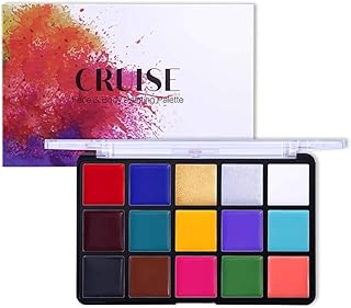Coffret de peintures pour le visage xiphor pour enfants, contenant 15 couleurs longue