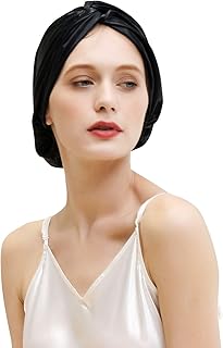 Bonnet de nuit en satin de soie de mûrier pour soins capillaires