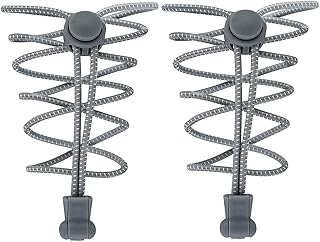 Lacets élastiques sans nœuds, gris, 100 cm, lacets élastiques pour enfants, adultes, coureurs