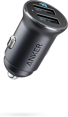 Chargeur de voiture anker chargeur double 24w adaptateur en alliage powerdrive 2 avec