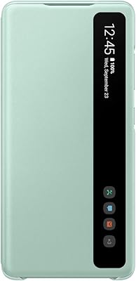 Housse de protection samsung clear view pour s20 fe, vert menthe