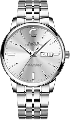 Montre analogique lumineuse japonaise mécanique à remontage automatique pour homme avec bracelet