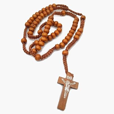 Collier de perles de chapelet en bois naturel pour les saisons de la croix, cadeau religieux (marron clair). La boutique en ligne DIAYTAR COTE D'IVOIRE propose des produits pour tous les âges et tous les goûts. Elle est équipée d'un système de paiement sécurisé pour protéger les transactions des clients.