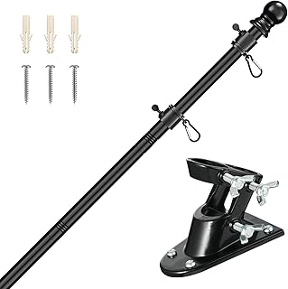 Kit de mât de drapeau fly hawk de 5 pieds, adapté aux mâts de jardin lourds de 2x3, 3x5, 4x6, mât de drapeau mural extérieur domestique ou commercial pour les jeux de rue, mât de drapeau extérieur pour cour de toit de maison (5 pieds, noir). La boutique en ligne DIAYTAR COTE D'IVOIRE propose des produits pour tous les âges et tous les goûts. Elle est équipée d'un système de paiement sécurisé pour protéger les transactions des clients.