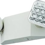 Lampe de poche d'urgence lithonia lighting eu2c m6 avec 2 led, carrée, blanc