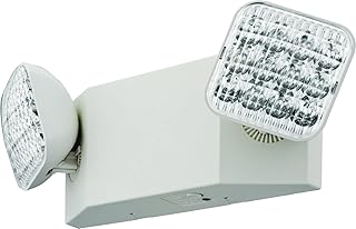 Lampe de poche d'urgence lithonia lighting eu2c m6 avec 2 led, carrée, blanc