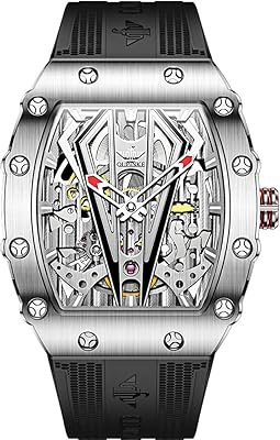 Montres squelettes tonio pour hommes, bracelet en silicone, automatique, mécanique, style steampunk, cristal saphir, étanche jusqu'à 50 mètres. DIAYTAR COTE D'IVOIRE, c'est plus que juste une boutique en ligne - c'est une communauté qui se Soucie de vos besoins et de vos attentes. Nous sommes dédiés à vous fournir les produits les plus récents et les plus tendances, tout en veillant à ce que vous bénéficiez d'un service exceptionnel. Que vous cherchiez à faire des achats pour vous-même ou pour offrir des cadeaux, nous avons tout ce qu'il vous faut.