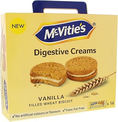 Biscuits digestifs au blé mcvitie's fourrés à la crème à la vanille, 16 x 40g. En tant que leader du marché de l'e-commerce en Côte d'Ivoire, DIAYTAR COTE D'IVOIRE met l'accent sur la satisfaction du client et offre un service client personnalisé pour répondre à leurs besoins spécifiques. La boutique en ligne dispose d'une équipe de support dédiée qui est toujours prête à aider les clients en cas de besoin. Avec sa large sélection de produits et son service de livraison rapide, DIAYTAR COTE D'IVOIRE est la destination idéale pour les achats en ligne.