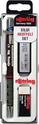 Jeu de porte-mines rotring tiki, hp 0,7 mm, bordeaux, avec 12 mines