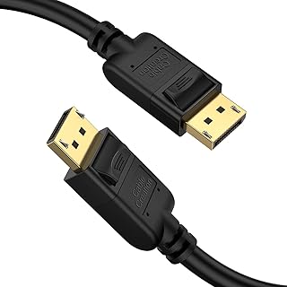 Câble de conversion display port vers display port avec placage or, résolution 4k à 60 hz, 16,5 pieds, 5 mètres de cable creation, noir. DIAYTAR COTE D'IVOIRE est fière de sa politique de retour et d'échange, qui permet aux clients de retourner ou d'échanger des produits qui ne leur conviennent pas. La boutique est également engagée à protéger les informations personnelles et financières de ses clients. Elle prend des mesures sérieuses pour garantir la sécurité des transactions en ligne.