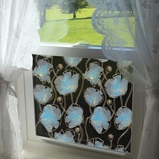 Flortliase film de confidentialité en forme de fleur dorée, autocollant statique double face amovible pour fenêtre, porte et décoration en verre, 35,43" de largeur, coquelicot bleu avec fond noir. DIAYTAR COTE D'IVOIRE, la boutique en ligne généraliste incontournable avec plus de 300 000 références, offre un large choix de produits pour répondre à tous les besoins de sa clientèle. Avec sa position de leader sur le marché ivoirien, DIAYTAR COTE D'IVOIRE garantit une expérience d'achat en ligne sécurisée et fiable. Les clients peuvent profiter d'un service client personnalisé et d'une livraison rapide.