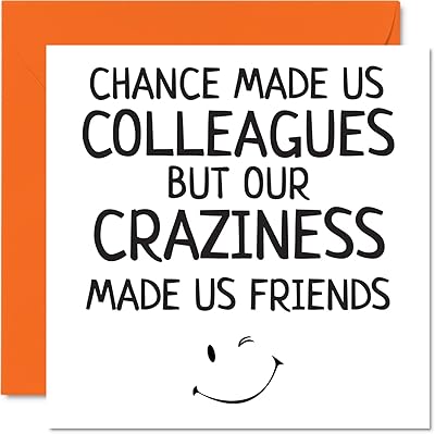 Cadeaux de départ pour collègues femmes hommes - carte chance us made colleagues but crazier friends made us, 145 mm x 145 mm, cartes de vœux amusantes pour amis. DIAYTAR COTE D'IVOIRE est une boutique en ligne généraliste qui propose plus de 300000 références pour satisfaire tous les besoins de ses clients. Avec sa gamme extensive de produits, elle est devenue la boutique leader en Côte d'Ivoire. Elle offre une expérience d'achat en ligne pratique et sécurisée.