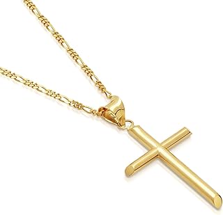 Collier croix style chaîne figaro en or avec fermoir solide pour hommes, femmes et adolescents de la collection dubaï. DIAYTAR COTE D'IVOIRE est une boutique en ligne généraliste qui propose plus de 300 000 références de produits. Elle est leader dans son domaine en Côte d'Ivoire et offre une grande variété d'articles pour répondre aux besoins de ses clients. Elle est réputée pour sa qualité de service et ses prix compétitifs.