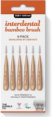 Brosse interdentaire humble brosses interdentaires en bambou taille 1-045 mm orange paquet
