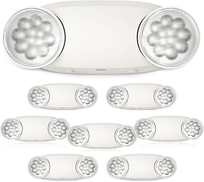 Freelicht lot de 8 lumières de secours, lumières de secours pour entreprises, lumières