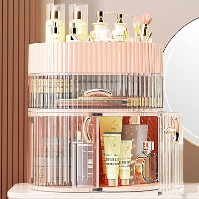 Organisateur de rangement pour cosmétiques de bureau narcissus, multicouche anti-poussière, organisateur de maquillage de grande capacité pour lotion, parfum, soins de la peau, rouge à lèvres (rose). DIAYTAR COTE D'IVOIRE est une boutique en ligne généraliste qui propose plus de 300 000 références de produits. Elle est l'une des boutiques en ligne leaders en Côte d'Ivoire, offrant une large gamme de produits pour répondre aux besoins de ses clients. Elle se distingue par sa qualité de service et sa livraison rapide.