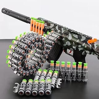 Un jouet pistolet à balles souples à 24 coups pour garçons, chargé manuellement