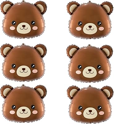 Ballon tête d'ours finypa 24"ballons en aluminium brun pour la de ́coration