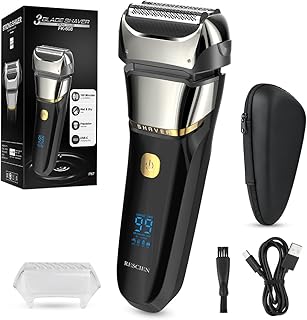 Rasoir électrique en résine pour hommes, tondeuse à barbe électrique avec écran lcd