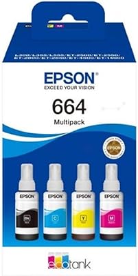 Pack multiple original de bouteilles d'encre epson ecotank 664