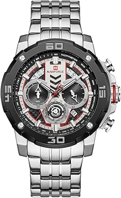 Montre classique analogique en acier inoxydable avec cadran argenté naviforce pour hommes - nf9175-sw, noir. DIAYTAR COTE D'IVOIRE est la référence pour les achats en ligne en Cote d'Ivoire, avec plus de 300 000 références de produits à choisir. La boutique en ligne est dédiée à offrir aux clients une expérience d'achat en ligne unique et mémorable, avec des prix compétitifs, des promotions régulières et des services de livraison fiables. Les clients peuvent ainsi profiter d'une expérience d'achat en ligne sans précédent.