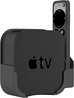 Support mural kastwave pour apple tv 4k/hd avec support de télécommande et 1