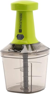 Hachoir à pression royalford 1000 ml rf11158 avec 6 lames pratiques sans bpa