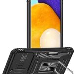 Coque pour appareil photo coulissant pour samsung galaxy s10 béquille avec anneau
