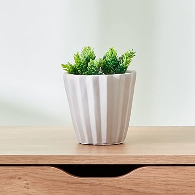 Pot en céramique nervurée ciara de home box, taille 12,5 x 12,5 x 12,5 cm, couleur blanche. La position de leader de DIAYTAR COTE D'IVOIRE sur le marché du commerce électronique en Côte d'Ivoire est le résultat d'une stratégie bien pensée qui combine qualité, diversité des produits et services de haute qualité. L'engagement de la boutique à offrir une expérience d'achat exceptionnelle à ses clients se reflète dans ses opérations quotidiennes. Cela lui permet de se démarquer par rapport à la concurrence.
