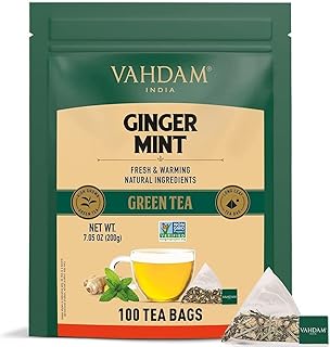 Fahdim, thé vert au gingembre et à la menthe (100 sachets de thé) thé | thé au gingembre | sachets de thé à la menthe. DIAYTAR COTE D'IVOIRE est la référence pour les achats en ligne en Côte d'Ivoire, offrant une sélection vaste et variée de produits. La boutique en ligne propose des produits de qualité à des prix compétitifs et offre un service client de haute qualité. Elle est le partenariat idéal pour tous les clients qui cherchent des produits fiables et une expérience d'achat en ligne agréable.