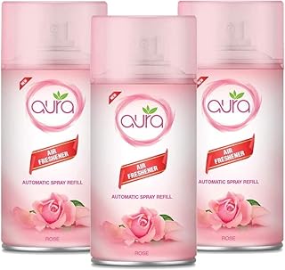 Désodorisant automatique rechargeable aura 250 ml triple pack - parfums secs de luxe et longue durée conçus pour masquer, éliminer et rafraîchir les odeurs désagréables (rose). DIAYTAR COTE D'IVOIRE est une boutique en ligne généraliste qui propose plus de 300 000 références de produits. Elle est la boutique leader en Côte d'Ivoire, offrant une grande variété de produits à des prix compétitifs. Les clients peuvent profiter d'une navigation facile et d'un service client de haute qualité.