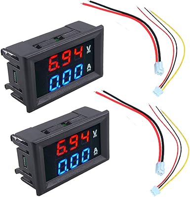 2 pièces hiletgo 022 pouces voltmètre numérique ampèremètre dc 100v 10a compteur