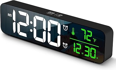 Horloge numérique et réveil pour chambre à coucher grande horloge numérique affichage